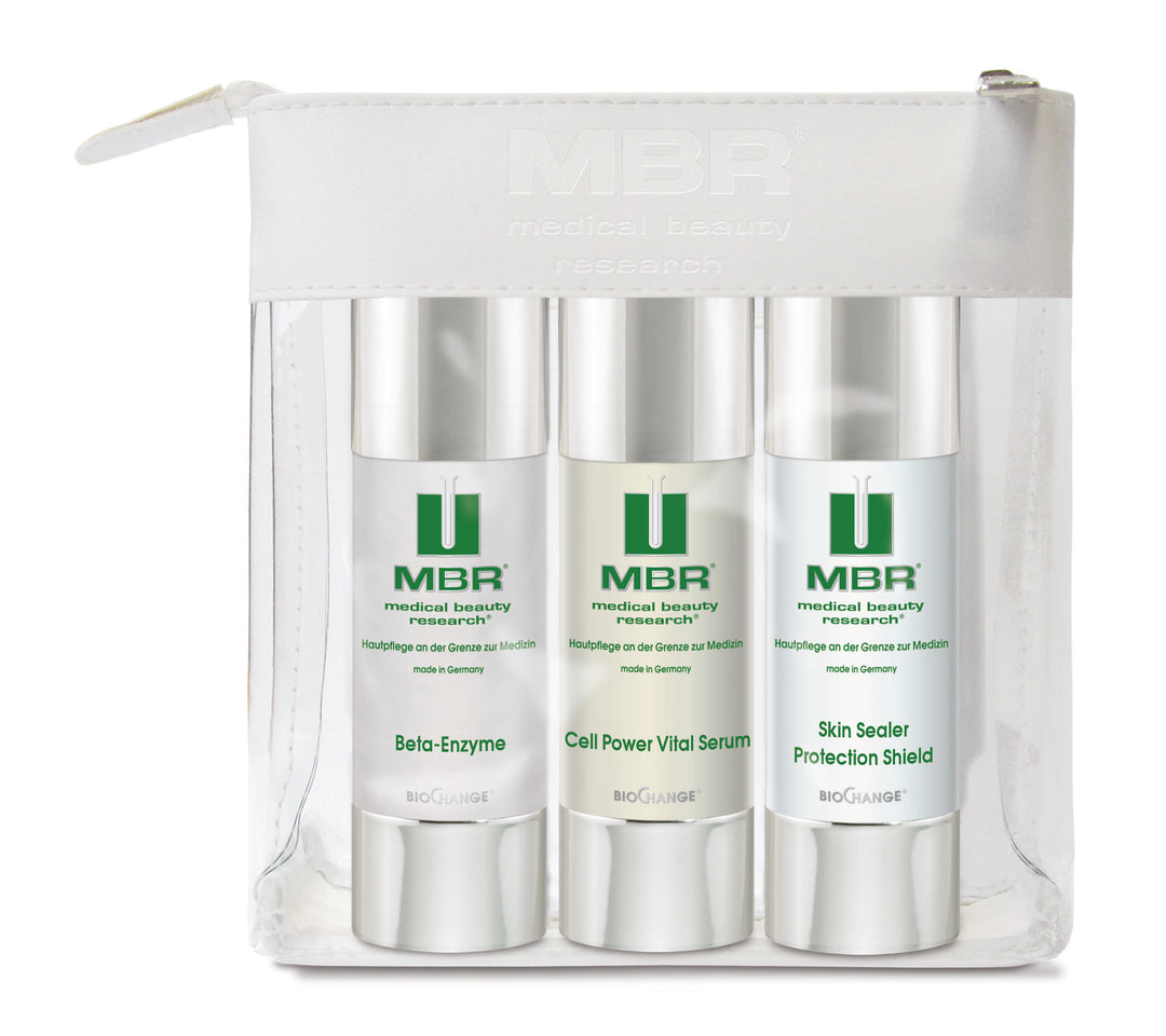 MBR Travel Set: Beta-Enzyme | Cell Power Vital Serum | Skin Sealer Protection Shield