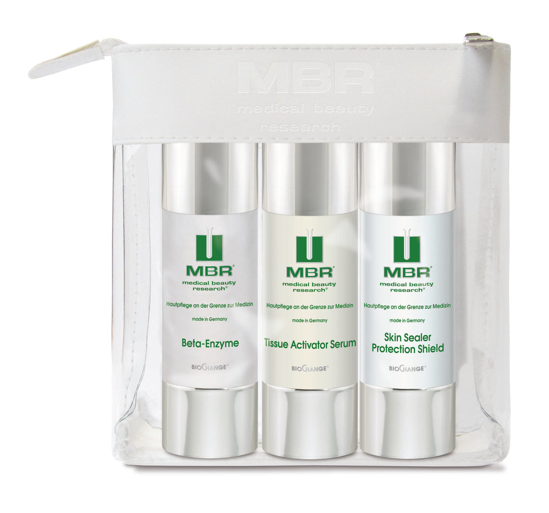 MBR Travel Set: Beta-Enzyme | Tissue Activator Serum | Skin Sealer Protection Shield