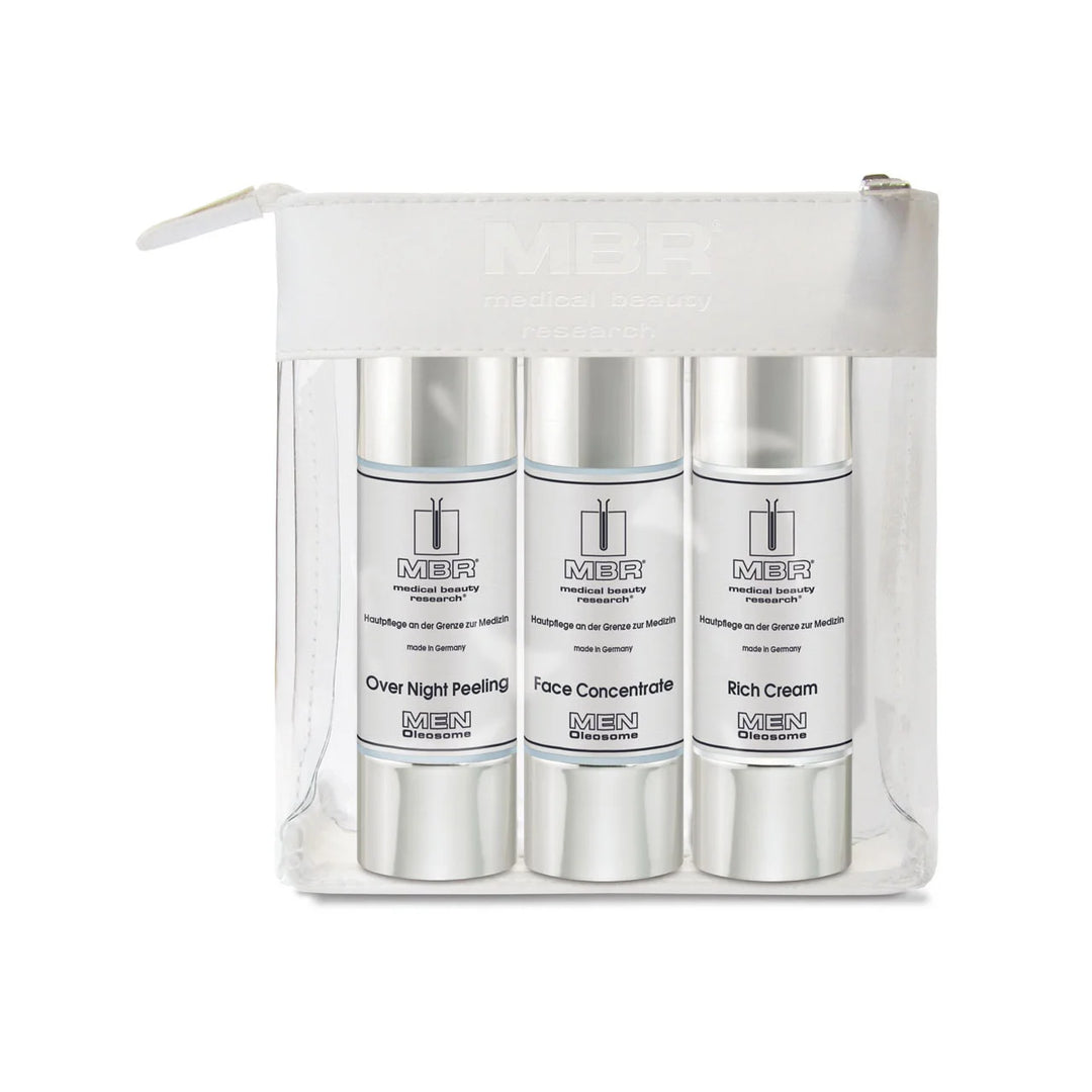 MBR MEN Oleosome Travel Set - Over Night Peeling / Face Concentrate / Rich Cream