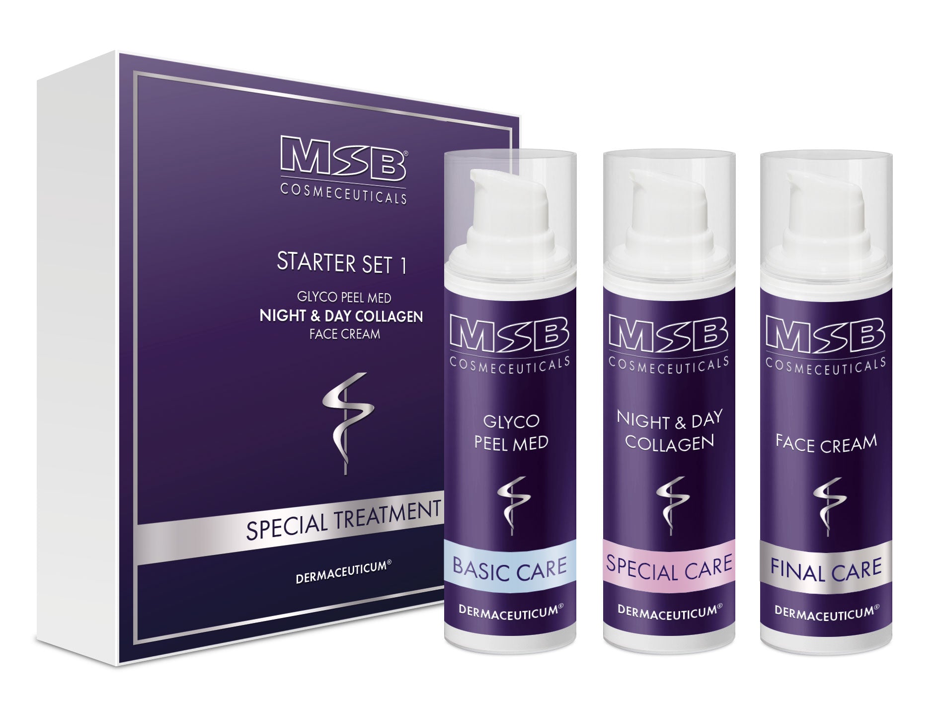 MSB Starter Set 1 - MSB Glyco Peel med | MSB Night & Day Collagen | MS ...